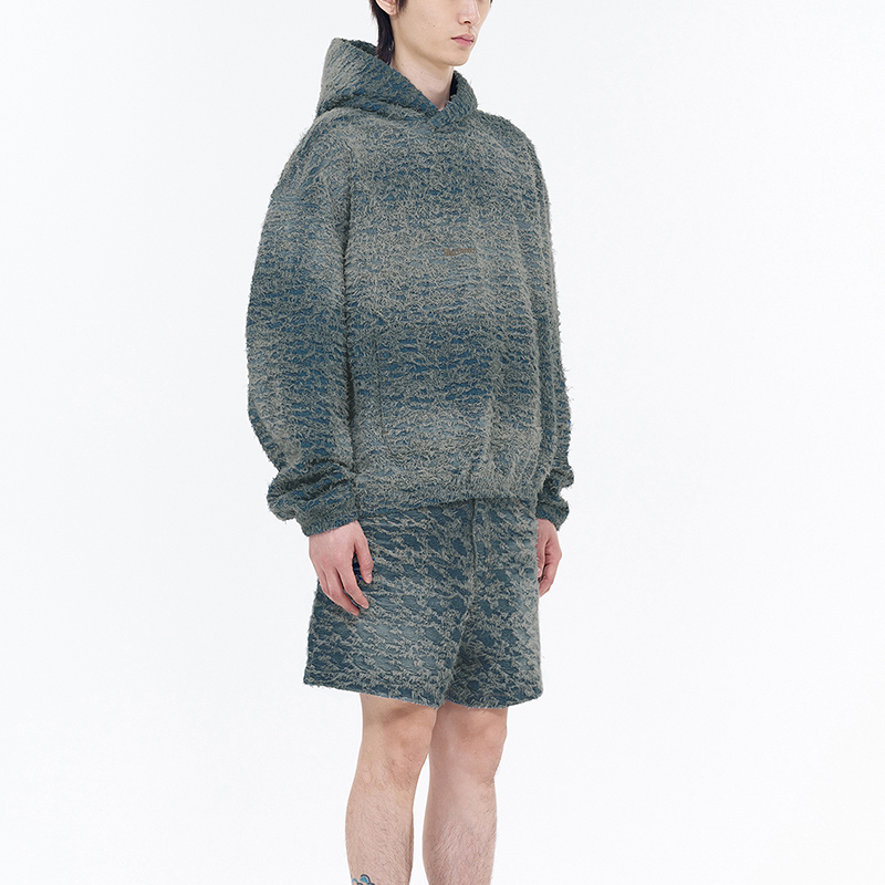 WE11DONE SS24 Oversized Navy Blue Denim Hoodie Unisex Long Sleeve WD-DJ0-24-304-U-NV 圖 6