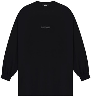 WE11DONE SS24 寬鬆版水鑽標誌長袖T恤 中性 黑色 WD-TT0-24-811-U-BK Buy WE11DONE SS24 寬鬆版水鑽標誌長袖T恤 中性 黑色 WD-TT0-24-811-U-BK