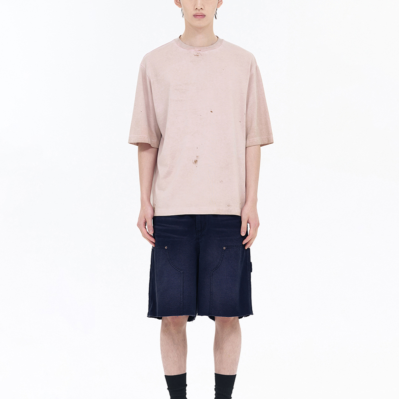 WE11DONE SS24 Pink Logo Washed Oversized Unisex T-Shirt. WD-TT0-24-895-U-PK 圖 4