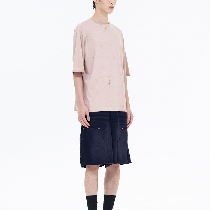 WE11DONE SS24 Pink Logo Washed Oversized Unisex T-Shirt. WD-TT0-24-895-U-PK 圖 6