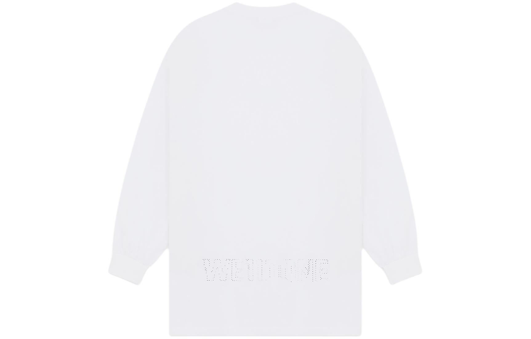 WE11DONE SS24 Rhinestone Polka Dot Logo Oversized Long Sleeve Tee White Unisex WD-TT0-24-811-U-WH 圖 3