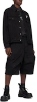 Purchase WE11DONE SS24 Unisex Black Denim Jacket with Colorblock Logo Print. WD-DJ1-24-372-U-BK
