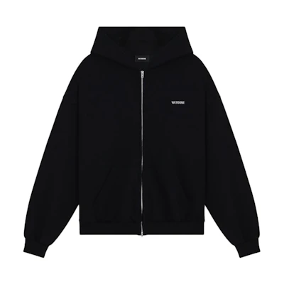 WE11DONE SS24 Unisex Black Hoodie with Logo and Minimalist Print WD-TJ0-24-716-U-BK