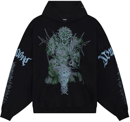 WE11DONE SS24 ユニセックス ブラックスカルプリント 長袖フーディー WD-TH1-24-722-U-BK Buy WE11DONE SS24 ユニセックス ブラックスカルプリント 長袖フーディー WD-TH1-24-722-U-BK