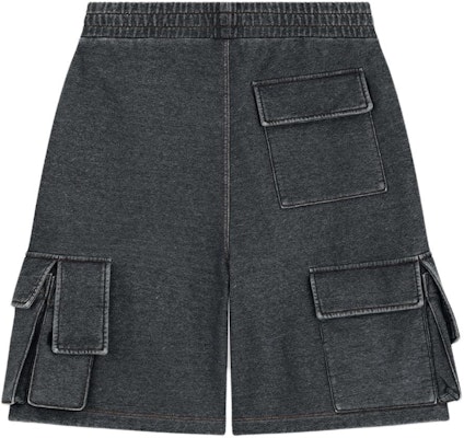 WE11DONE SS24 男女款黑色洗舊牛仔彈性腰圍工裝短褲 WD-TA0-24-784-U-BK Lookbook WE11DONE SS24 男女款黑色洗舊牛仔彈性腰圍工裝短褲 WD-TA0-24-784-U-BK