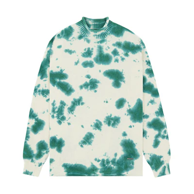 WE11DONE SS24 Unisex Gradient Knit Cashmere Wool Sweater - Green. WD-KT1-22-604-U-GR