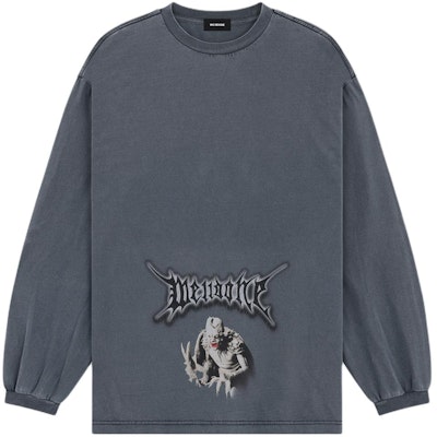 WE11DONE SS24 中性款怪獸字母圖案長袖T恤 灰色 WD-TT0-24-718-U-NV Order WE11DONE SS24 中性款怪獸字母圖案長袖T恤 灰色 WD-TT0-24-718-U-NV