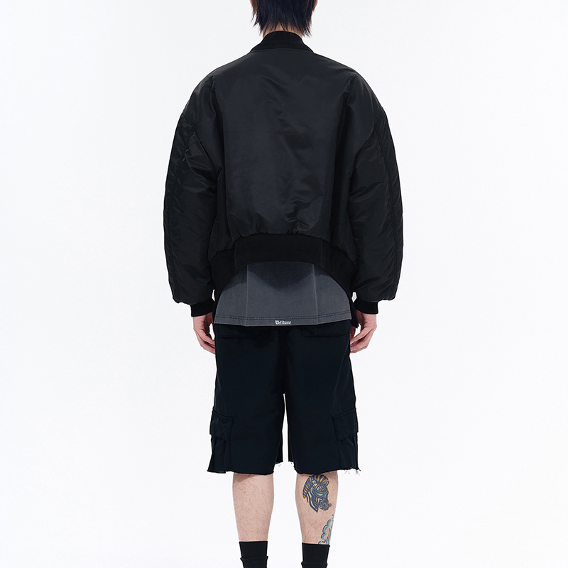 WE11DONE SS24 Unisex Oversized Double-Zip Jacket Black Long Sleeve. WD-JP0-24-117-U-BK 圖 5