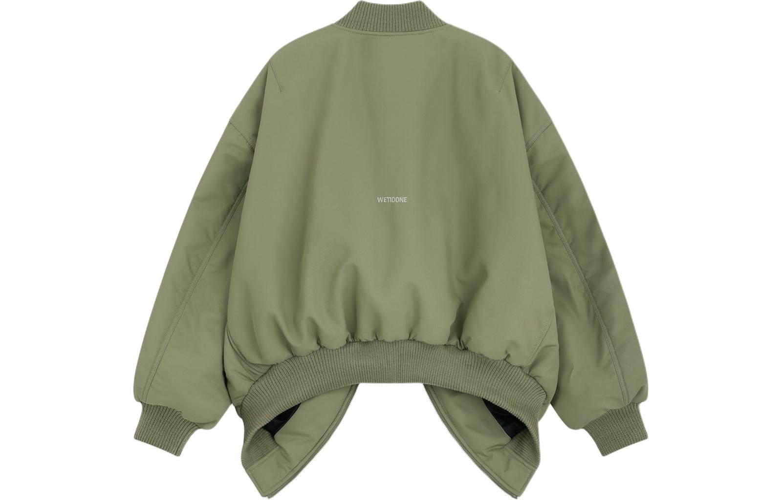 WE11DONE SS24 Unisex Oversized Zip-Up Jacket Green Long Sleeve WD-JP0-24-117-U-KK 圖 3