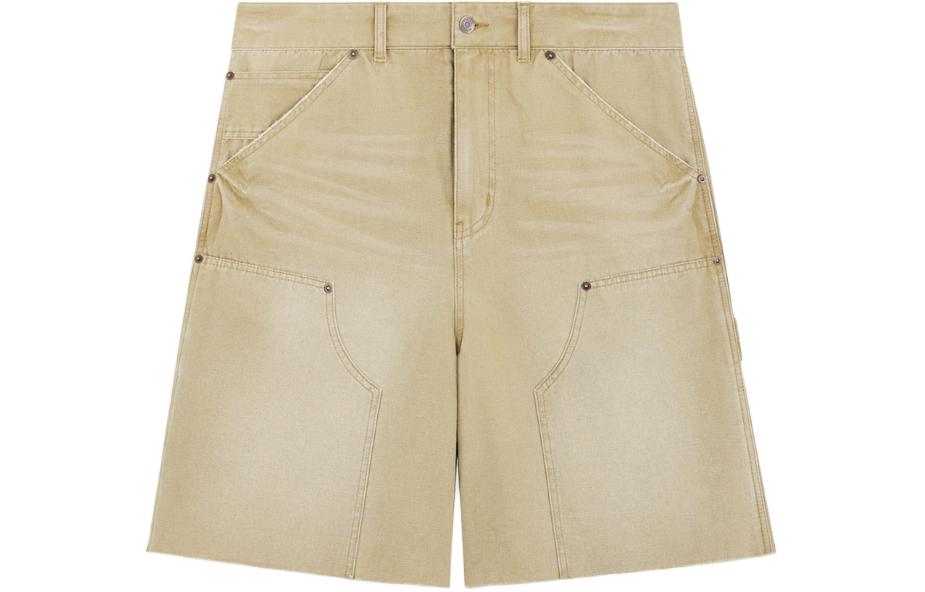 Order WE11DONE SS24 Washed Beige Mid-Rise Bermuda Denim Shorts  Casual Wear WD-DP0-24-379-M-BG