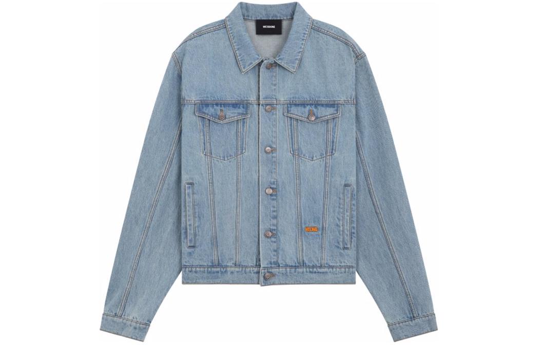 WE11DONE SS24 Washed Denim Jacket Unisex Blue WD-DJ1-24-367-U-IC