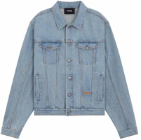 WE11DONE SS24 Washed Denim Jacket Unisex Blue WD-DJ1-24-367-U-IC WE11DONE SS24 Washed Denim Jacket Unisex Blue WD-DJ1-24-367-U-IC