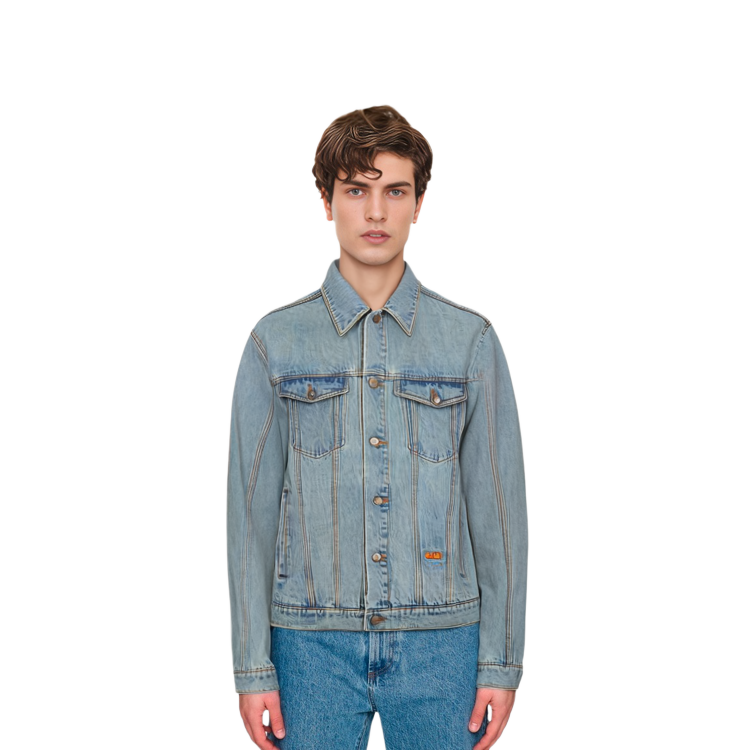 WE11DONE SS24 Washed Denim Jacket Unisex Blue WD-DJ1-24-367-U-IC 圖 3