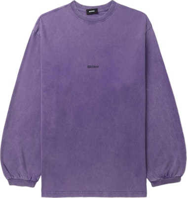 WE11DONE SS24 仿舊褪色標誌長袖紫色中性T恤 WD-TT0-24-722-U-PP Buy WE11DONE SS24 仿舊褪色標誌長袖紫色中性T恤 WD-TT0-24-722-U-PP