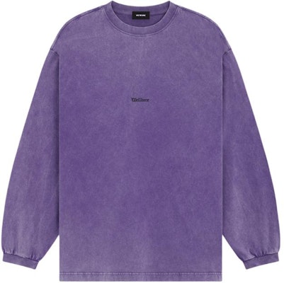 WE11DONE SS24 仿舊褪色標誌長袖紫色中性T恤 WD-TT0-24-722-U-PP Order WE11DONE SS24 仿舊褪色標誌長袖紫色中性T恤 WD-TT0-24-722-U-PP