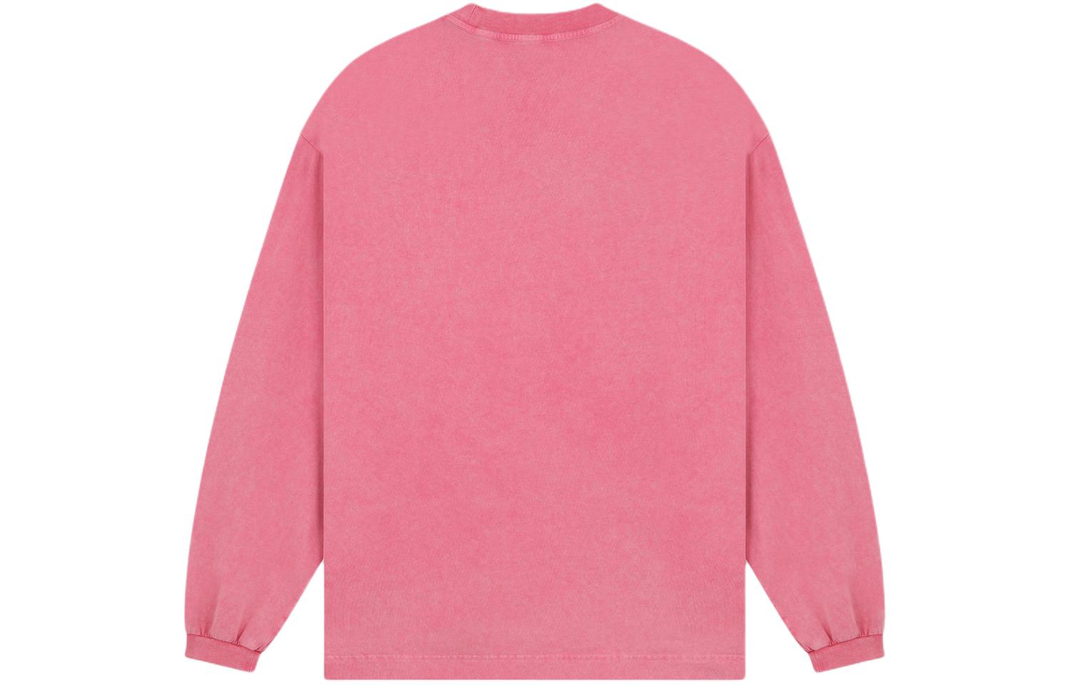 Lookbook WE11DONE SS24 水洗印花羅紋長袖圓領上衣 粉色 男女款 WD-TT0-24-727-U-PK