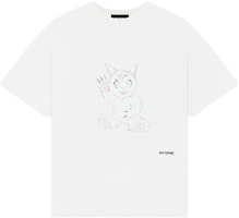 WE11DONE SS24 White Unisex Animal Print Crewneck T-Shirt. WD-TT1-24-765-U-WH WE11DONE SS24 White Unisex Animal Print Crewneck T-Shirt. WD-TT1-24-765-U-WH