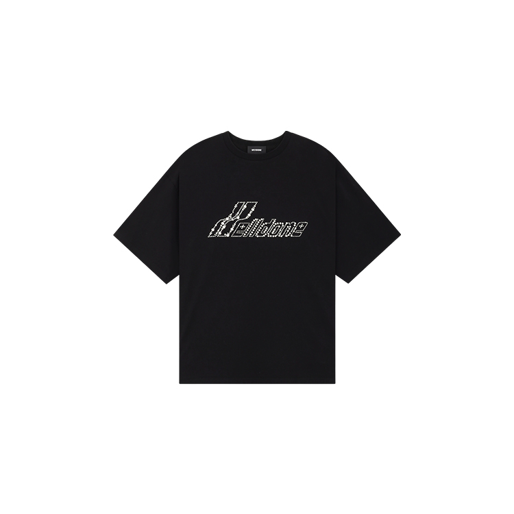 WE11DONE SS25 Pearl Logo Casual Unisex Black T-Shirt. WD-TT1-25-749-U-BK 圖 2