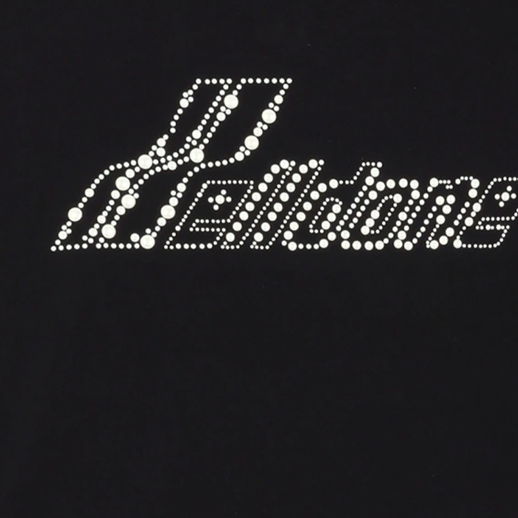 WE11DONE SS25 Pearl Logo Casual Unisex Black T-Shirt. WD-TT1-25-749-U-BK 圖 4
