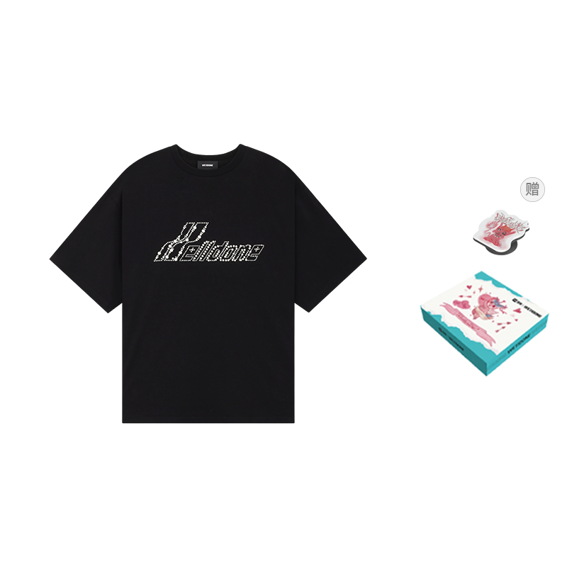 WE11DONE SS25 Pearl Logo Casual Unisex Black T-Shirt. WD-TT1-25-749-U-BK 圖 5