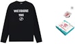 Sizing WE11DONE SS25 復古 logo 印花 長袖 T恤 黑色 男女款 WD-TT1-25-768-U-BK