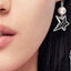Details for WE11DONE Star-Shaped Brass Earrings with Swarovski Pearl Unisex Silver WD-AJ3-22-510-U-SV