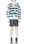 Shop WE11DONE 條紋圓領毛衣 男女款 白色 WD-KT3-22-638-U-WH