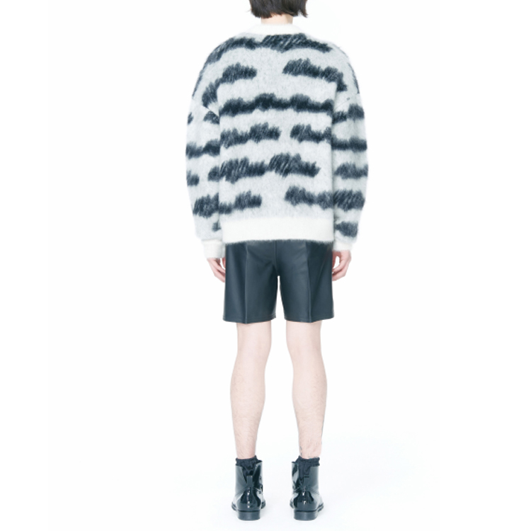 WE11DONE Striped Crewneck Pullover Sweater Unisex White WD-KT3-22-638-U-WH 圖 5