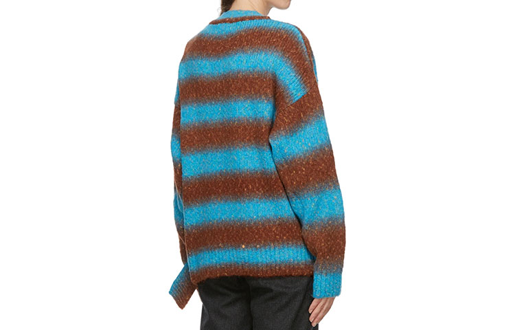WE11DONE Striped Knit Crewneck Sweater Unisex - Blue WD-KT9-20-008-U-BL 圖 3