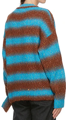 WE11DONE Striped Knit Crewneck Sweater Unisex - Blue WD-KT9-20-008-U-BL Lookbook WE11DONE Striped Knit Crewneck Sweater Unisex - Blue WD-KT9-20-008-U-BL