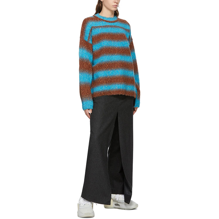 WE11DONE Striped Knit Crewneck Sweater Unisex - Blue WD-KT9-20-008-U-BL 圖 4