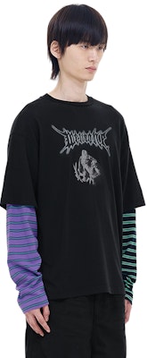 WE11DONE 條紋字母印花長袖圓領T恤 男女同款. WD-TT0-24-877-U Details for WE11DONE 條紋字母印花長袖圓領T恤 男女同款. WD-TT0-24-877-U