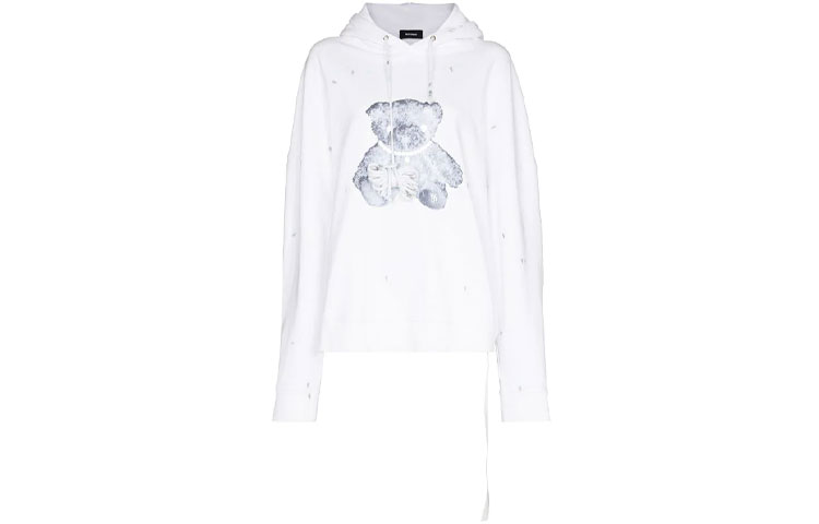 Order WE11DONE テディベア グラフィック フーディ ユニセックス ホワイト. WD-TH9-20-118-U-WH