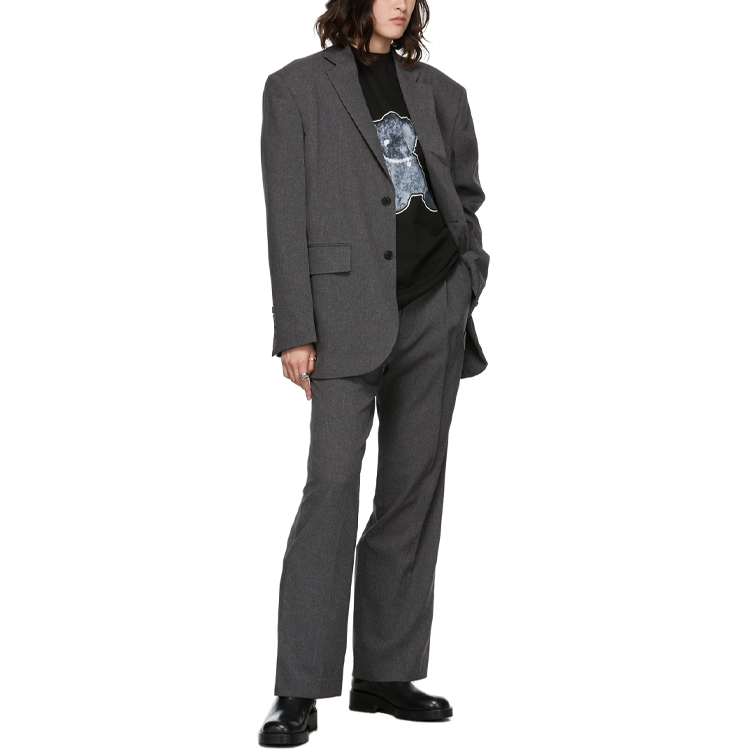 Shop WE11DONE 泰迪熊珍珠項鍊卡通圖案反光黑色T恤 男女通用 WD-TT9-20-117-U-BK