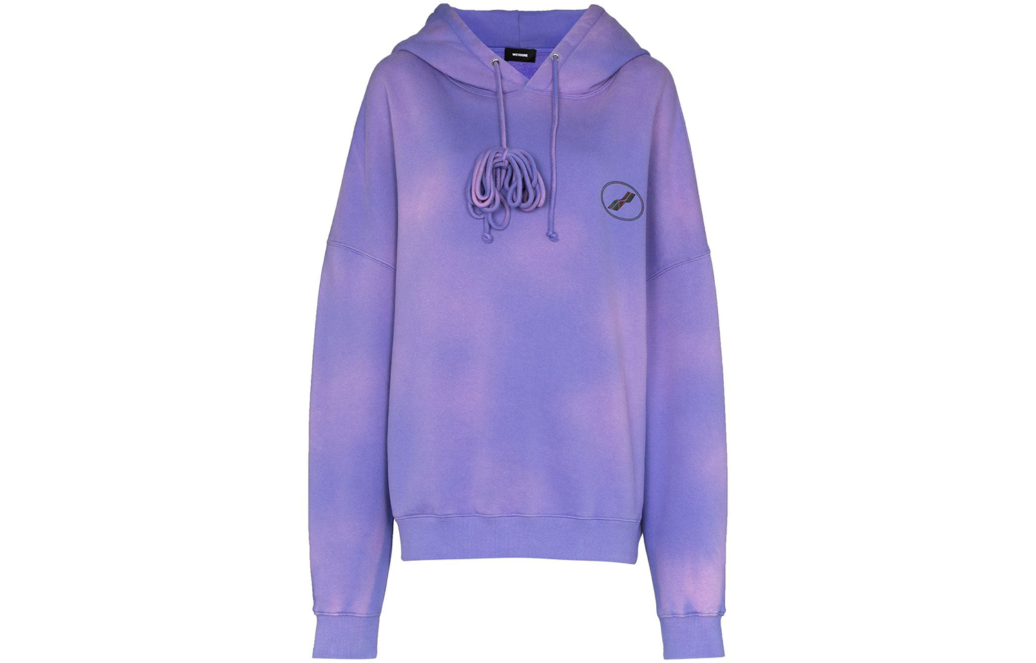 WE11DONE Tie-Dye Drawstring Hoodie Unisex Purple WD-TH8-20-097-U-PP