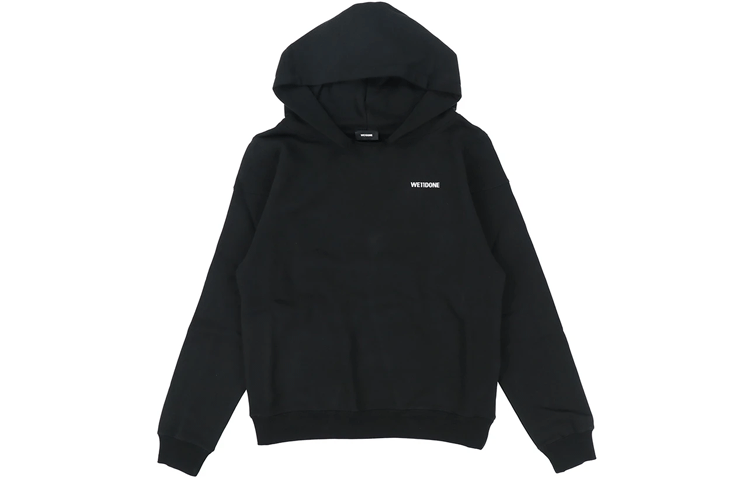 WE11DONE Unisex Black Hoodie with Front Logo Design. WD-TP2-20-717-U-BK 圖 2