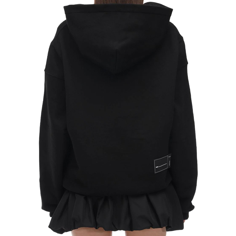 WE11DONE Unisex Black Hoodie with Front Logo Design. WD-TP2-20-717-U-BK 圖 5
