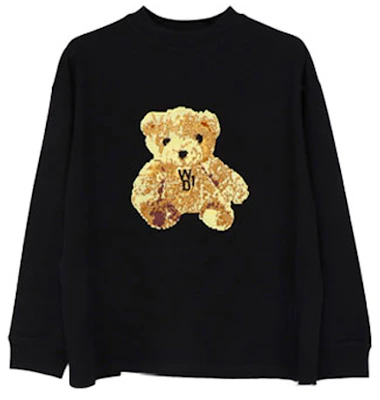 WE11DONE 中性款黑色長袖T恤附小熊刺繡. WD-TT9-20-121-U-BK Order WE11DONE 中性款黑色長袖T恤附小熊刺繡. WD-TT9-20-121-U-BK
