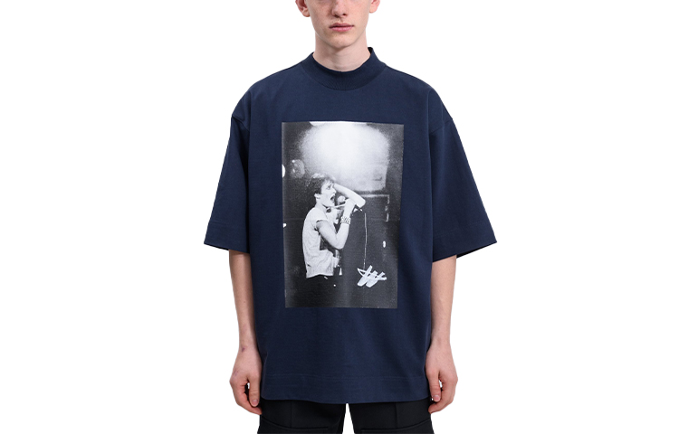 WE11DONE Unisex Black Reversible Loose Fit Short Sleeve T-Shirt. WD-TP6-20-030-U-BK 圖 2