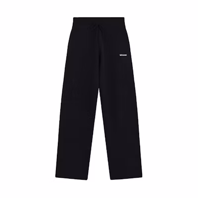 WE11DONE Unisex Black Straight-Leg Knit Joggers with Drawstring Mid-Waist. WD-KP3-24-634-U-BK