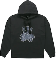 WE11DONE Unisex Black Teddy Bear Graphic Hoodie. WD-TH9-20-118-U-CH WE11DONE Unisex Black Teddy Bear Graphic Hoodie. WD-TH9-20-118-U-CH