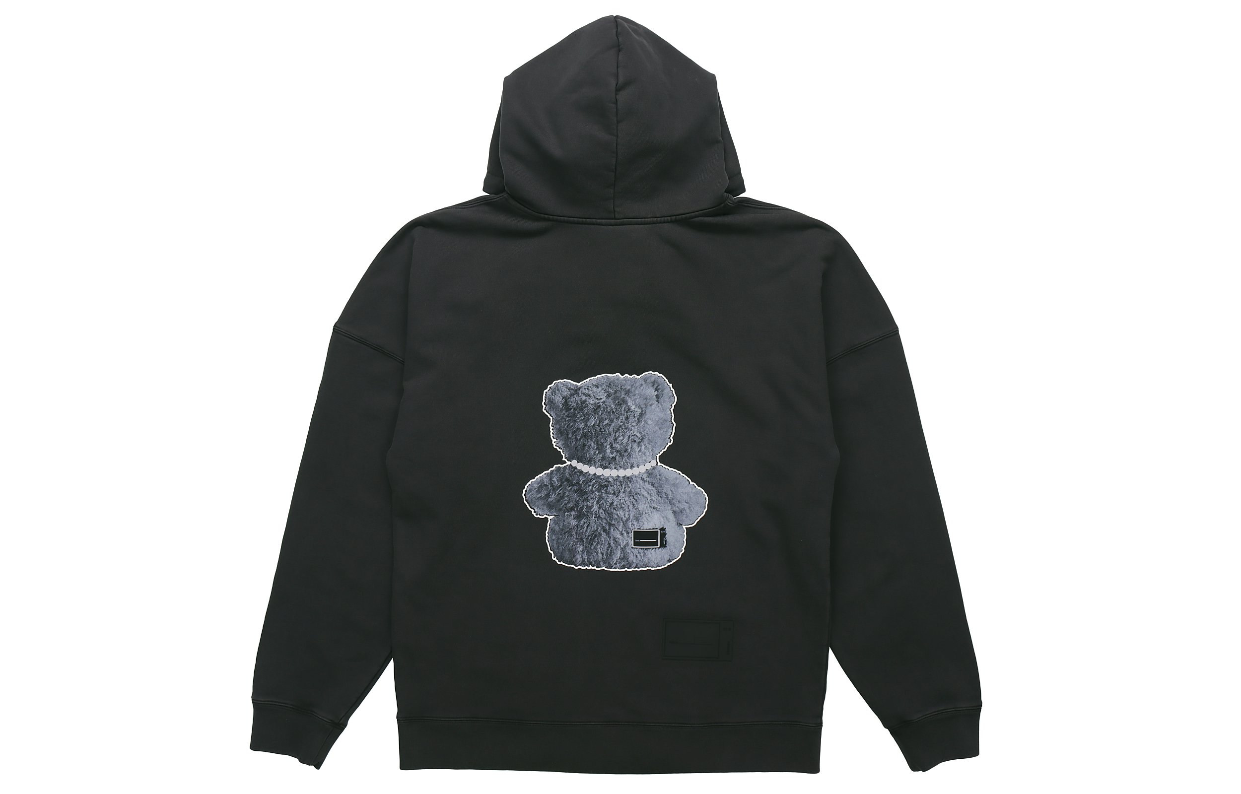 Lookbook WE11DONE 男女款黑色泰迪熊圖案連帽衫. WD-TH9-20-118-U-CH