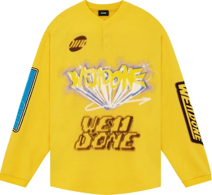 WE11DONE 男女同款徽標印花長袖襯衫式T恤 WD-TT1-22-553-U-YE Buy WE11DONE 男女同款徽標印花長袖襯衫式T恤 WD-TT1-22-553-U-YE