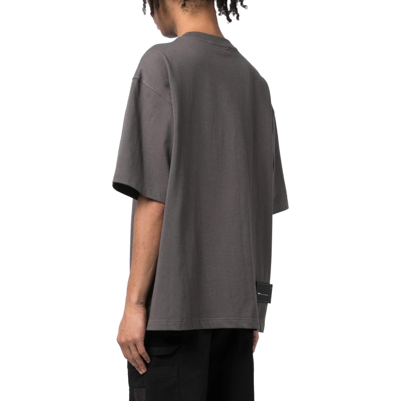 Shop WE11DONE 中性炭灰色圖案標誌短袖T恤。 WD-TP6-20-073-U-CH