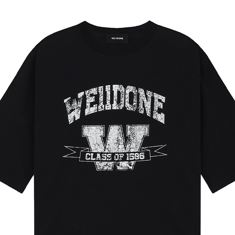 WE11DONE Unisex Comfort Fit Letter Print Solid Color Short Sleeve T-Shirt WD-TT2-25-743-U-BK 圖 4