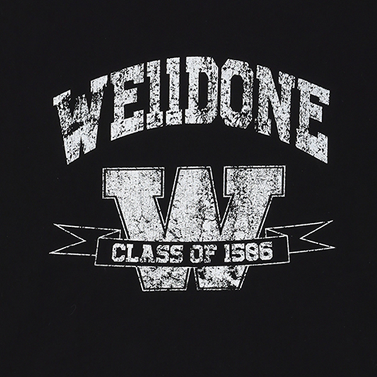WE11DONE Unisex Comfort Fit Letter Print Solid Color Short Sleeve T-Shirt WD-TT2-25-743-U-BK 圖 5