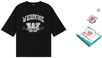 Details for WE11DONE 男女款寬鬆字母印花純色短袖T恤 WD-TT2-25-743-U-BK