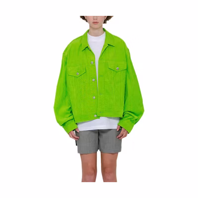 WE11DONE Unisex Corduroy Jacket with Embossed Logo. WD-JK8-20-079-M-LM