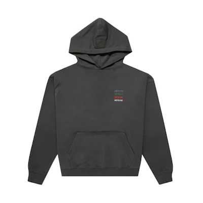 WE11DONE Unisex Dark Gray Hoodie with Colorful Logo WD-TH3-21-530-U-CH