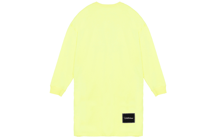 WE11DONE Unisex Fluorescent Yellow Heart Graphic Crewneck Sweatshirt. WD-TT0-21-516-U-NY 圖 3
